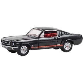 Greenlight 13340-A The Drive Home to The Mustang Stampede Series 1-1965 Mustang GT - Raven Black with Red Stripes 1/64 Scale Diecast