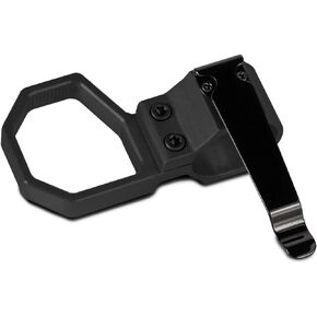 Cottos 6061 T6 Aluminum Flashlight Ring for Most 1" Flashlights with Detachable Pocket Clip, Flashlight Retention Ring