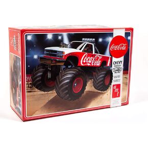 AMT Skill 2 Model Kit Chevrolet Silverado Monster Truck Coca-Cola 1/25 Scale Model