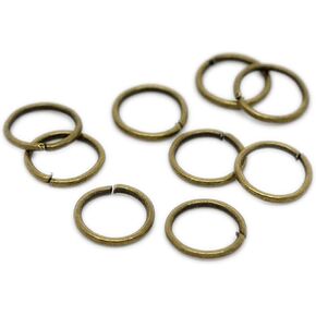 HDSupplies® Quantity 500 - Antique Bronze Tone Open Jump Rings - Size 9mm Diameter - 18g (1mm)