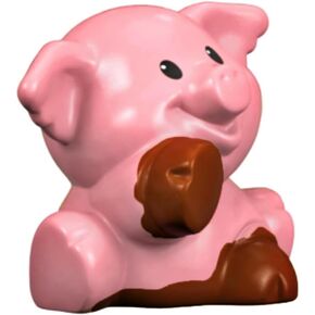 Replacement Part for Fisher-Price Little People Playset - DWC31 ~ Pink Pig with Muddy Foot ~ Caring for Animals Farm ~ Works Great with Any Little-People Playset