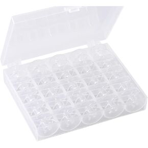 HNMZDS 36Pcs Plastic Bobbins for Sewing Machine, Sa156 Bobbins with Case for Brother, Bro-Ther, Singer, Sewing Machine Accessories, Bobbins for Singer Sewing Machine, Sewing Machine Bobbins