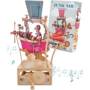 iló 3D Puzzles for Adults, DIY Mechanical Wooden Puzzle Model Kit for Adults & Teens, Building Sets for Kids 14+, Music Box, STEM Toys Brainteaser, Unique Gift, Decor, Junk Air