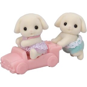 Calico Critters Flora Rabbit Twins - Set of 2 Collectible Doll Figures for Ages 3+ in Saudi Arabia