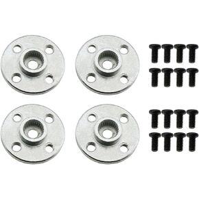 Servo Disc E-outstanding 4PCS Silvery Aluminum Alloy 25T Servo Arm Round Type Disc Steering Servo Horn with Screws for Robot MG995 MG996