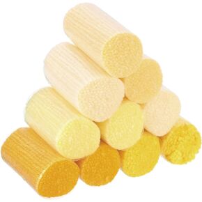 PATIKIL 10 Rolls Latch Hook Yarn, Latch Hook Kit Yarn Precut Hook Rugs Yarn Crochet Colorful for Latch Hook Rug Adults Beginners, Yellow Tone