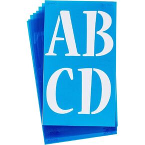Westcott LetterCraft Stencil, Nueva Font, 4-Inch Characters (SN4-C/15830),Blue