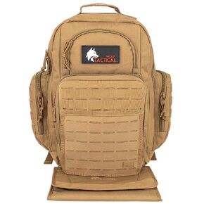 WOLF TACTICAL Diaper Backpack Dad Diaper Bag Backpack with Changing Mat, Mens Diaper Bag for Dad, MultiCam Black