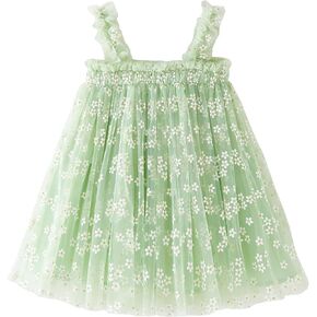 Baby Girls Daisy Tutu Dress Summer SleevelessTulle Tutu Dresses Size 6M-5T