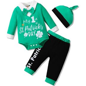 بدلة VINUOKER للأطفال الرضع والأطفال الصغار في أول عيد القديس باتريك ملابس البرسيم in Kuwait