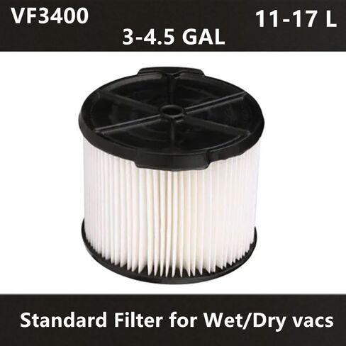 عبوة واحدة من فلتر HEPA الورقي المطوي القياسي من yamoutai VF3400 ذو طبقة واحدة متوافق مع مكانس متجر RID GID الرطبة/الجافة من 3 إلى 4.5 جالون in Saudi Arabia