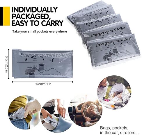 GBJHlBHS 10 Pack Emergency Disposable Urinal Bags 700ML Unisex Urine Bag for Camping Traffic Jam Urinal Large Capacity Leak-Proof Ecofriendly for Men Women Kids in Saudi Arabia