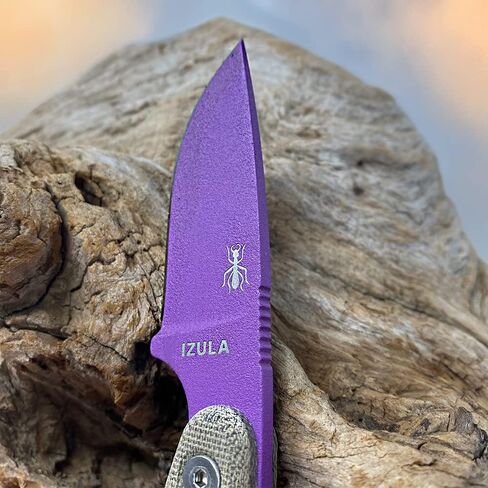 سكاكين ESEE Izula أرجواني - مقبض ميكارتا رمادي مع غمد بوليمر مصبوب ولوحة مشبك in Saudi Arabia