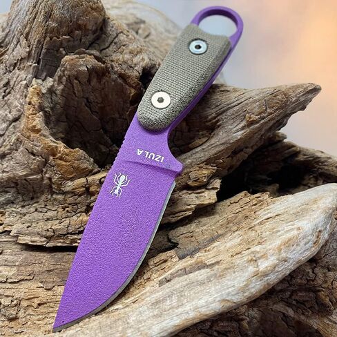 سكاكين ESEE Izula أرجواني - مقبض ميكارتا رمادي مع غمد بوليمر مصبوب ولوحة مشبك in Saudi Arabia