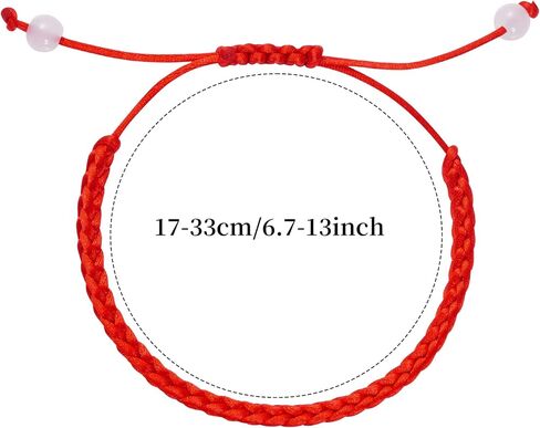 12Pieces Friendship Bracelets Adjustable Red Braceles Red Strings Good Luck Ropes for Girls Boys Men Women in Saudi Arabia