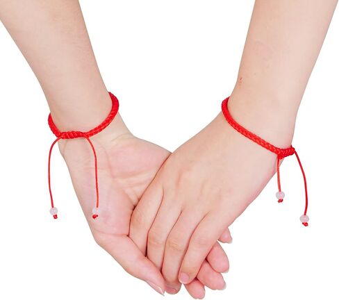 12Pieces Friendship Bracelets Adjustable Red Braceles Red Strings Good Luck Ropes for Girls Boys Men Women in Saudi Arabia
