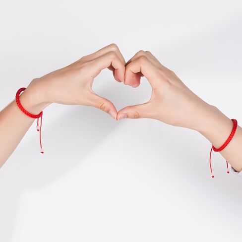 12Pieces Friendship Bracelets Adjustable Red Braceles Red Strings Good Luck Ropes for Girls Boys Men Women in Saudi Arabia