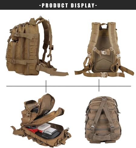 Miramrax Small Tactical Backpack Military Daypack - 30L Backpack for Men Molle Assault Pack Bug Out Bag for Hiking Camping (Grey) in Kuwait