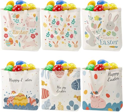 3 قطع من أكياس هدايا عيد الفصح من TYL&TYS، وسلال عيد الفصح للأطفال، وحقائب هدايا لتغليف الهدايا، والألعاب، ومستلزمات الحفلات، وحقيبة حمل قماشية لسلال عيد الفصح، وصيد البيض، وأعياد ميلاد الربيع in Kuwait