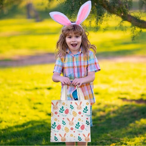 3 قطع من أكياس هدايا عيد الفصح من TYL&TYS، وسلال عيد الفصح للأطفال، وحقائب هدايا لتغليف الهدايا، والألعاب، ومستلزمات الحفلات، وحقيبة حمل قماشية لسلال عيد الفصح، وصيد البيض، وأعياد ميلاد الربيع in Kuwait