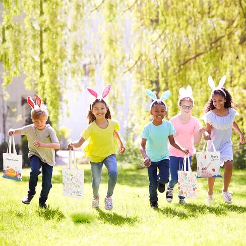 3 قطع من أكياس هدايا عيد الفصح من TYL&TYS، وسلال عيد الفصح للأطفال، وحقائب هدايا لتغليف الهدايا، والألعاب، ومستلزمات الحفلات، وحقيبة حمل قماشية لسلال عيد الفصح، وصيد البيض، وأعياد ميلاد الربيع in Kuwait