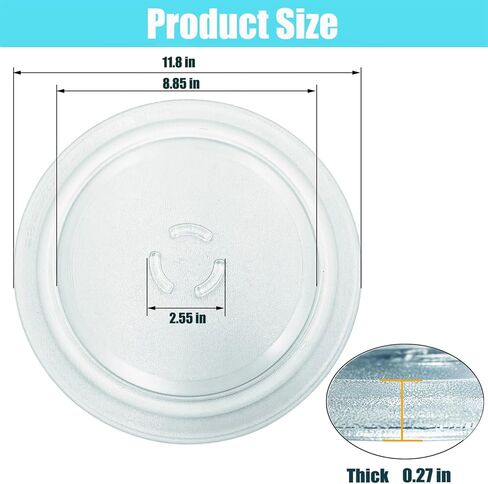 30QBP4185 لوحة استبدال الميكروويف للوحة ميكروويف ويرلبول 4393799 PS373741 AP3130793-يقيس قطر 11-15/16 بوصة in Kuwait