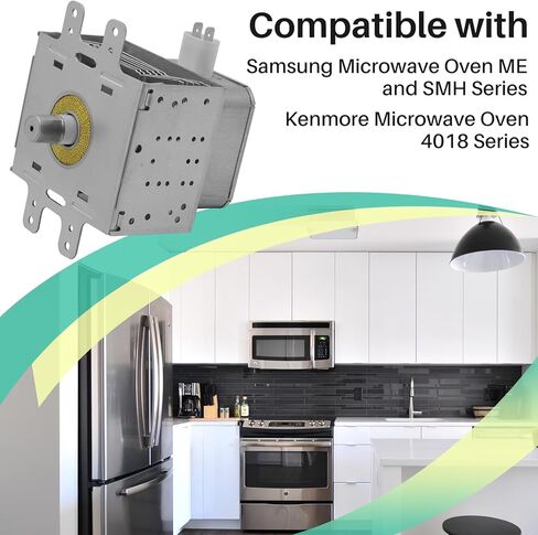 OM75P-21-ESGN WB27X11079 ميكروويف مغناطيسي، متوافق مع سلسلة Samsung ME وSMH، سلسلة فرن Kenmore 40 وGE، يستبدل الأجزاء 2095592 AP4502427 PS4251316 EAP4251316 WB27T10545 1556155 AH2370172 in Kuwait