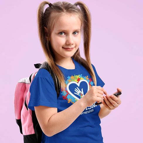 تي شيرت للأطفال من shop4ever® للتوعية بمرض التوحد في القلب in Kuwait