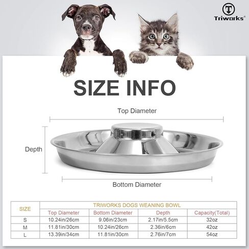 مجموعة من طبقين من الفولاذ المقاوم للصدأ للكلاب، أوعية من الفولاذ المقاوم للصدأ للجراء والقطط، وأطباق الفطام للفضلات، وأوعية تغذية متينة للكلاب والقطط من الفولاذ المقاوم للصدأ، حجم كبير in Kuwait