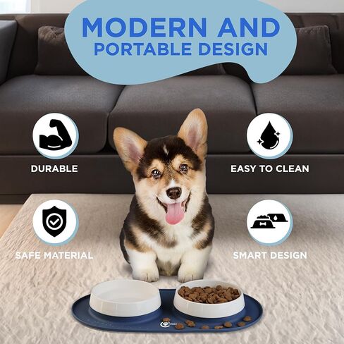 Premium Ceramic Dog Bowls: Spill-Proof, Durable, & Eco-Friendly Feeding Solution for Your Furry Friends in Kuwait