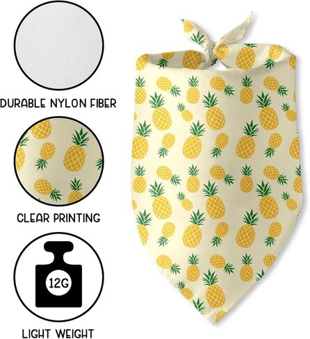 الصيف الكلب عصابات الأناناس الكلب عصابات مثلث المرايل للكلاب الصغيرة المتوسطة مضحك جرو باندانا صور الدعامة الحيوانات الأليفة وشاح الملحقات لمحبي الكلاب الأليفة الهدايا in Kuwait