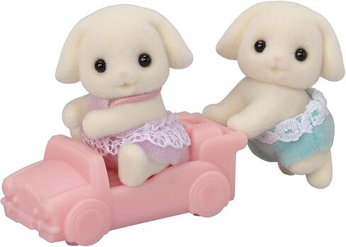 Calico Critters Flora Rabbit Twins - Set of 2 Collectible Doll Figures for Ages 3+ in Saudi Arabia