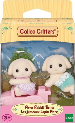Calico Critters Flora Rabbit Twins - Set of 2 Collectible Doll Figures for Ages 3+ in Saudi Arabia