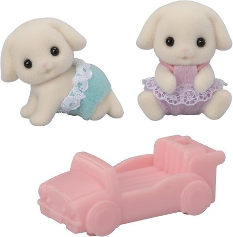 Calico Critters Flora Rabbit Twins - Set of 2 Collectible Doll Figures for Ages 3+ in Saudi Arabia