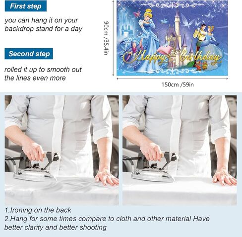 زخارف حفلات سندريلا، تتضمن خلفية حفلات سندريلا مقاس 5 × 3 أقدام، بالون من فيلم الألومنيوم، مفرش طاولة، أطباق حلوى، مناديل، أدوات مائدة، لحفلة عيد ميلاد سندريلا in Kuwait