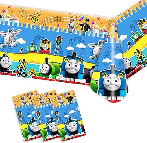 3 قطع من مفرش المائدة توماس ترين لمستلزمات حفلات أعياد الميلاد، غطاء مفرش طاولة بموضوع عيد ميلاد THO-mas، زينة عيد ميلاد للاستعمال مرة واحدة، 42.5 × 70.9 بوصة in Kuwait