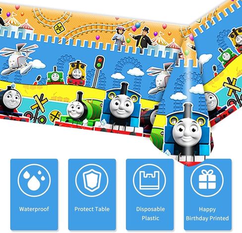 3 قطع من مفرش المائدة توماس ترين لمستلزمات حفلات أعياد الميلاد، غطاء مفرش طاولة بموضوع عيد ميلاد THO-mas، زينة عيد ميلاد للاستعمال مرة واحدة، 42.5 × 70.9 بوصة in Kuwait