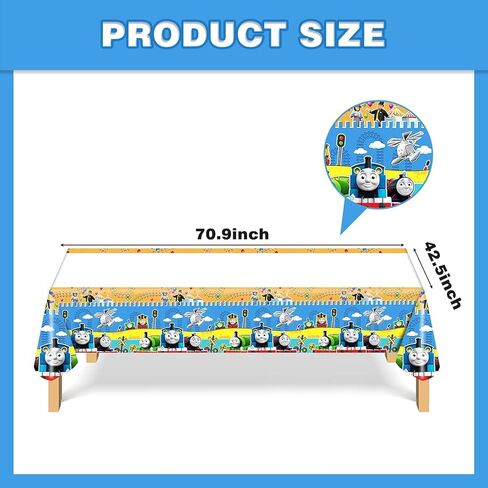 3 قطع من مفرش المائدة توماس ترين لمستلزمات حفلات أعياد الميلاد، غطاء مفرش طاولة بموضوع عيد ميلاد THO-mas، زينة عيد ميلاد للاستعمال مرة واحدة، 42.5 × 70.9 بوصة in Kuwait