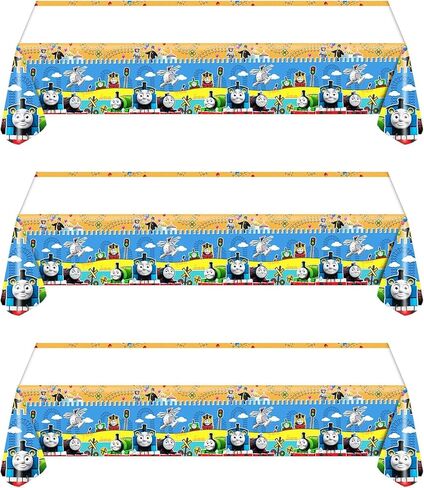 3 قطع من مفرش المائدة توماس ترين لمستلزمات حفلات أعياد الميلاد، غطاء مفرش طاولة بموضوع عيد ميلاد THO-mas، زينة عيد ميلاد للاستعمال مرة واحدة، 42.5 × 70.9 بوصة in Kuwait