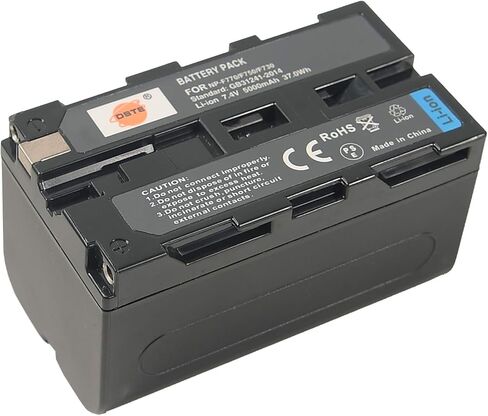 QIAOJINLIN DSTE 7.4V 5000mAh NP-F750 بطارية ليثيوم أيون قابلة لإعادة الشحن، بطارية بديلة متوافقة مع Sony NP-F550، NP-F530، NP-F570، NP-F330، NP-F790، NP-F770، NP-F730، NEX-EA50CH in Kuwait