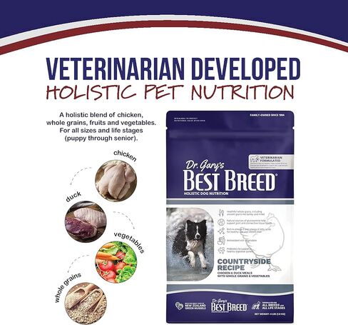 أفضل وصفة للريف من دكتور غاري، مطبوخة ببطء في الولايات المتحدة الأمريكية، طعام طبيعي جاف للكلاب لجميع السلالات والأحجام، 26 رطلاً. in Kuwait