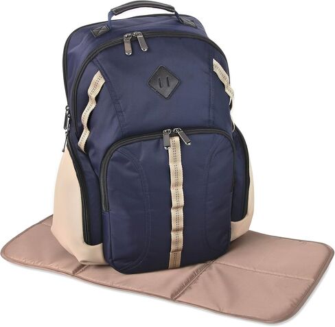 Baby Essentials Super Cooler Dual Compartment Diaper Bag Backpack with Portable Changing Pad, Stroller Straps, Insulated Bottle Compartment (Grey/Black) in Kuwait