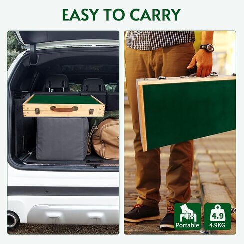 مجموعات ألعاب بلاط ماجونج المحمولة - طاولة ماجونج قابلة للطي مع مجموعة بلاط ماجيانج 144 قطعة للترفيه والتخييم الداخلي والخارجي in Kuwait