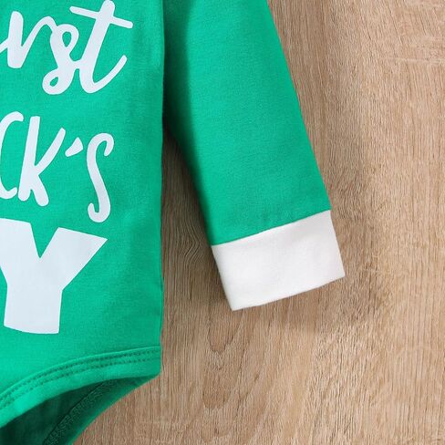 VINUOKER Baby Infant Toddler Boy First St.Patrick's Day Outfit Clover Clothes Romper Bodysuit in Saudi Arabia