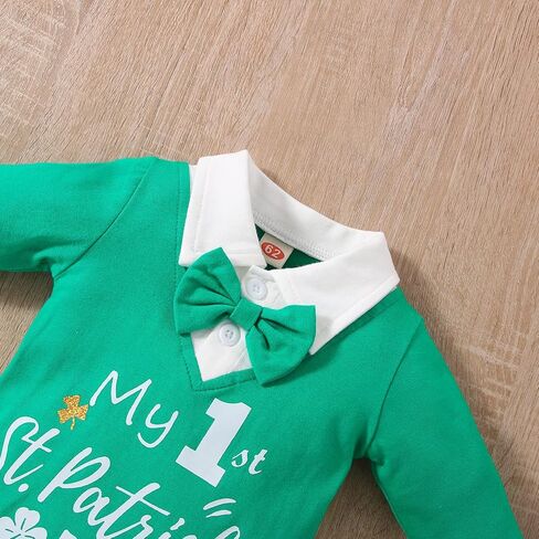 بدلة VINUOKER للأطفال الرضع والأطفال الصغار في أول عيد القديس باتريك ملابس البرسيم in Kuwait