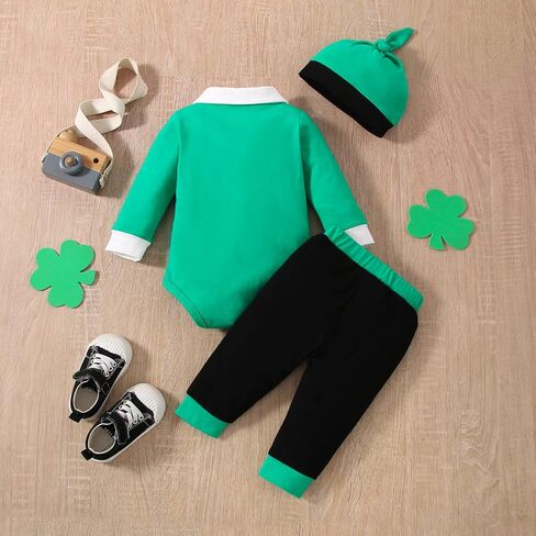 بدلة VINUOKER للأطفال الرضع والأطفال الصغار في أول عيد القديس باتريك ملابس البرسيم in Kuwait
