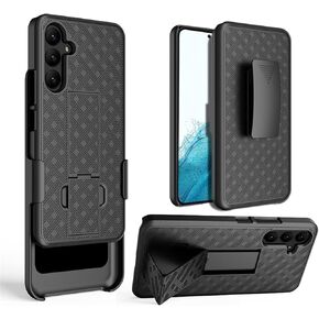 for Samsung Galaxy A54 5G Phone Case, for Galaxy A54 Belt Clip Holster Case Slim Combo Shell with Kickstand Swivel Belt Clip, Protective Cover for Samsung Galaxy A54 6.4'' 2023 Release, Black