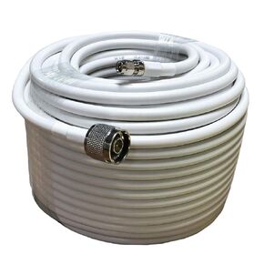 100ft Coax Cable 5D-FB 50 ohm Coax Cord Ultra Low Loss Coaxial Cable with N-Male to SMA-Male Connector for Cell Phone Signal Booster, Splitter