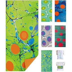 Microfiber Beach Towel, Quick Dry, Sand Free, Lightweight, Compact, Large Size, Perfect for Pool, Camping, Hiking, Yoga, Travel, Beach (Violet Pearls)