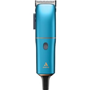 Andis Easy Clip Adjustable Blade Corded Dog Clipper, 11 Piece Kit, Lightweight, Powerful Motor, Blue, 560814